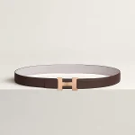Mini Constance belt buckle & Reversible leather strap 24 mm